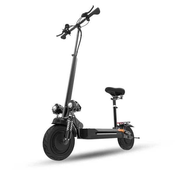 JUEXING Electric Scooter for Adults, 40 Miles Long Range, Dual Motors 2400W, Foldable E Scooter with Seat