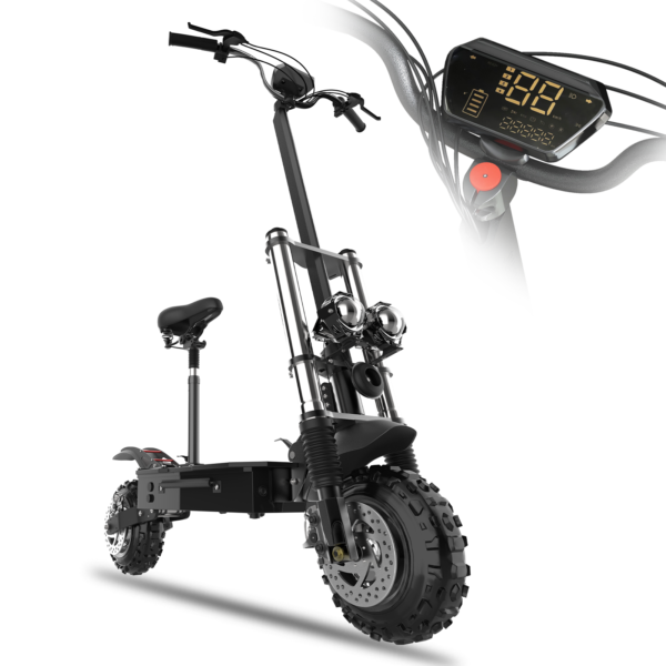 JUEXING T60 Electric Scooter - 5600W Dual Motor, 50 mph, 11" off-Road Tires, 440Ibs Load, for Adults
